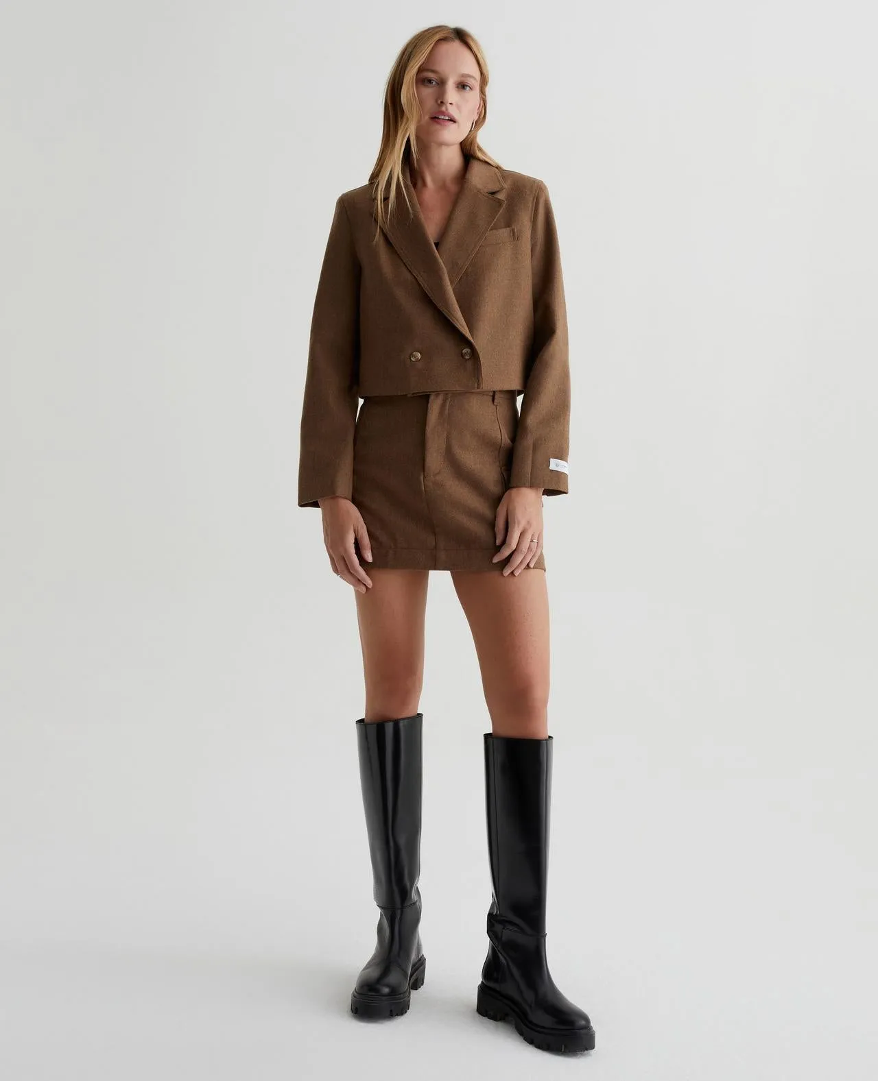 AG EmRata Cropped Blazer  - Umber
