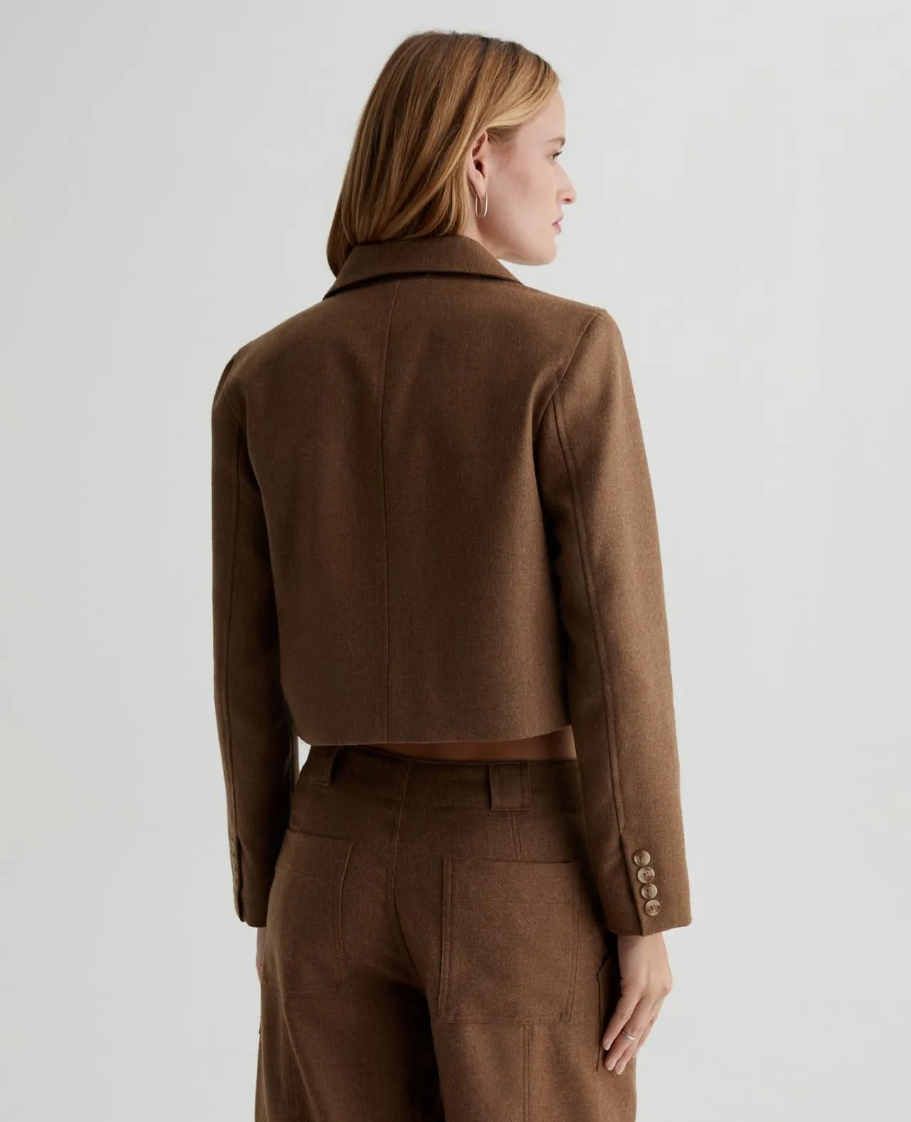 AG EmRata Cropped Blazer  - Umber