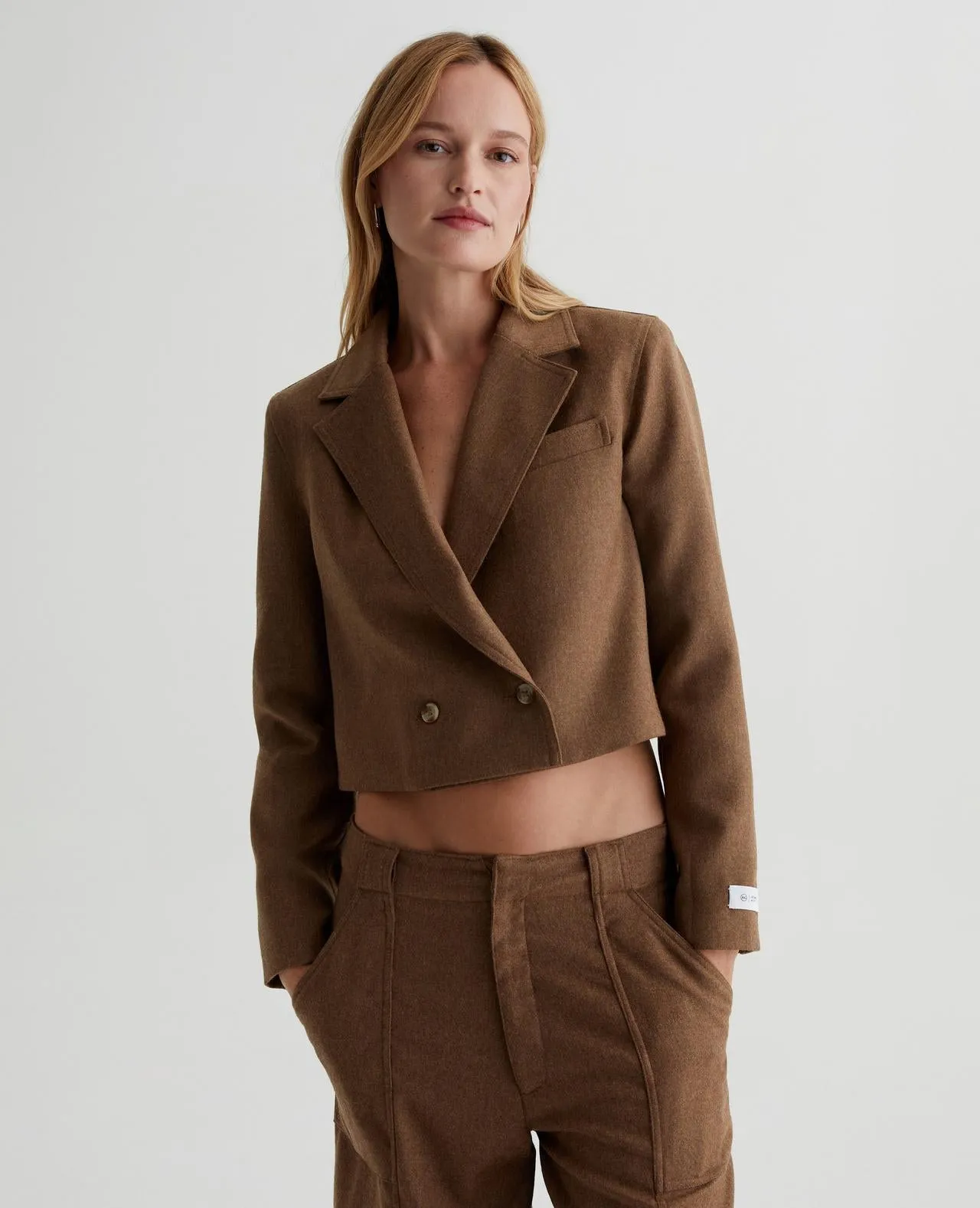 AG EmRata Cropped Blazer  - Umber