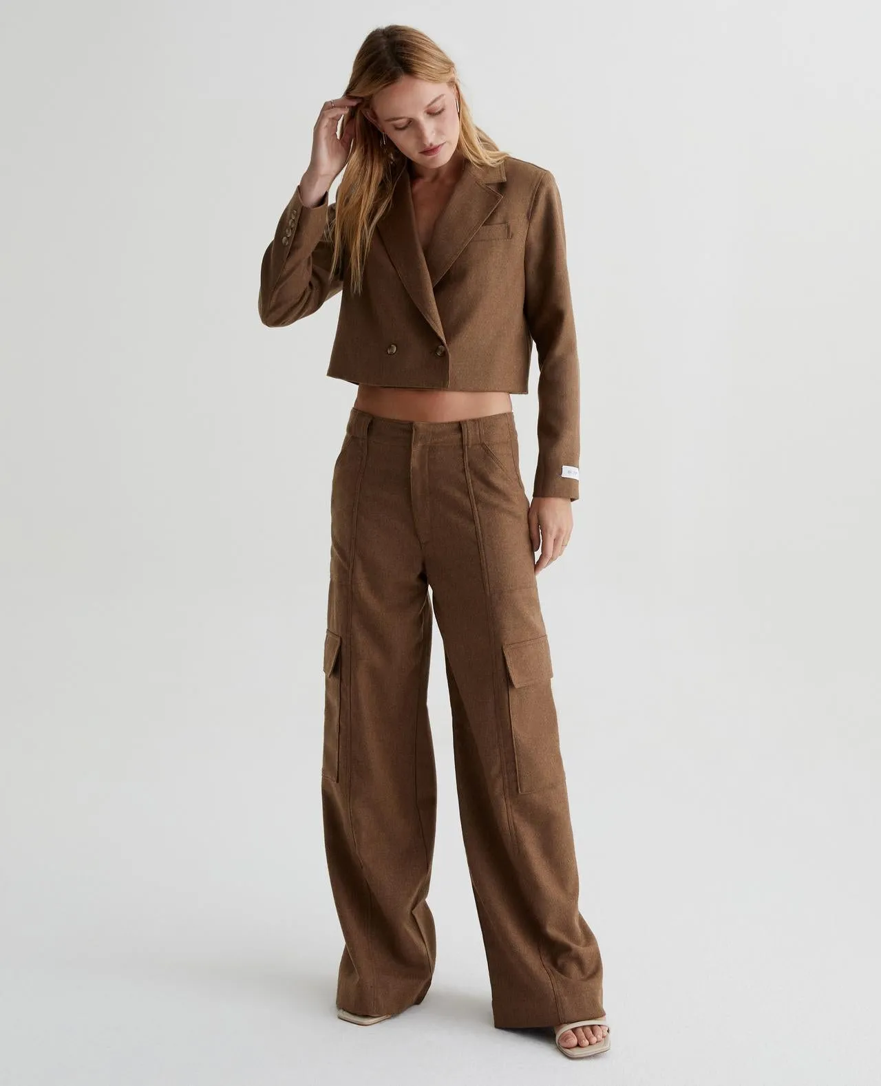 AG EmRata Cropped Blazer  - Umber