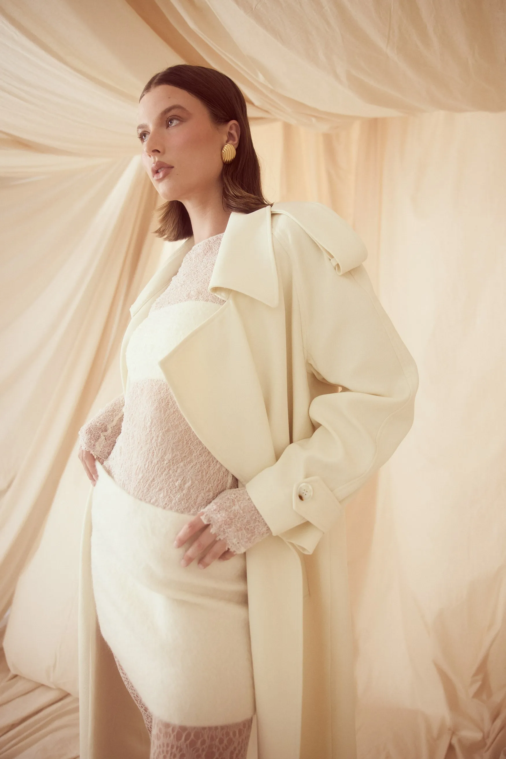Alma Wool Skirt - Ivory