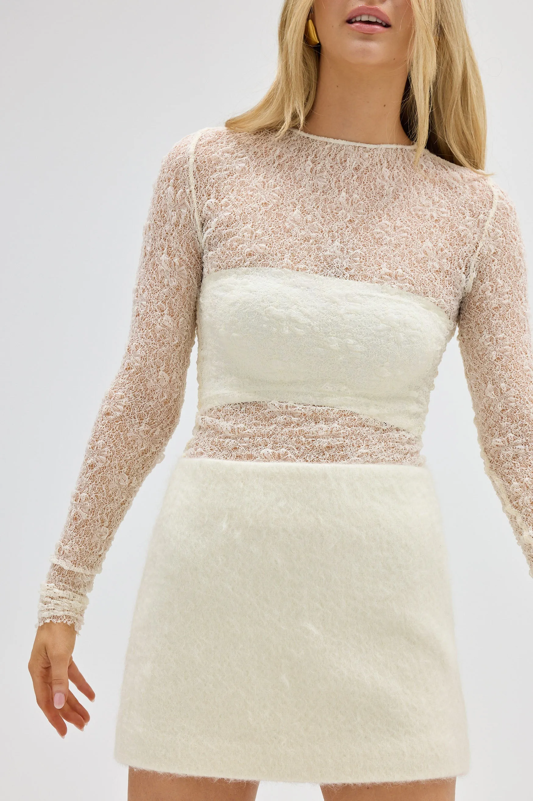 Alma Wool Skirt - Ivory