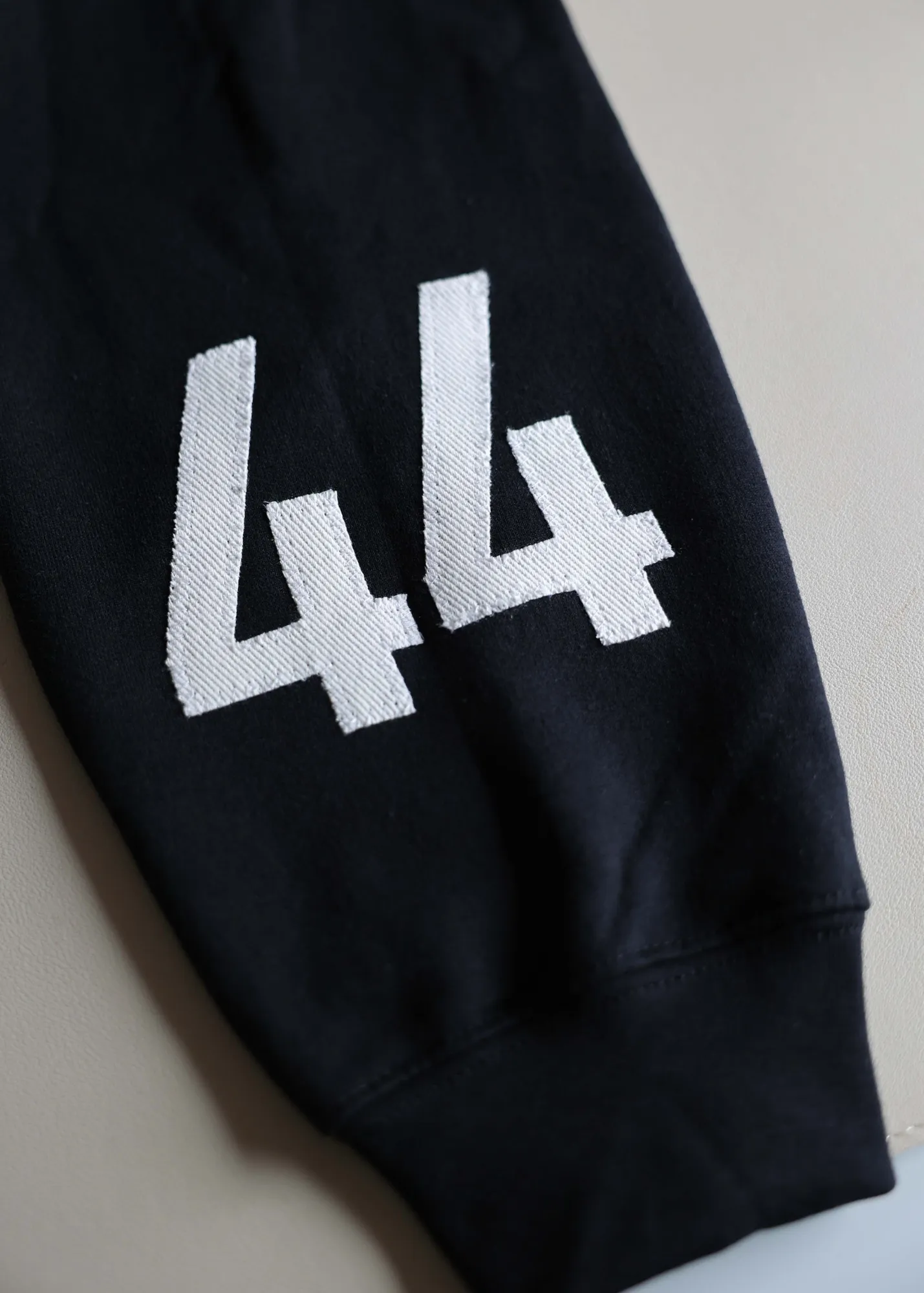 Custom Adult Denim Name/Number Patchwork Sweatshirt