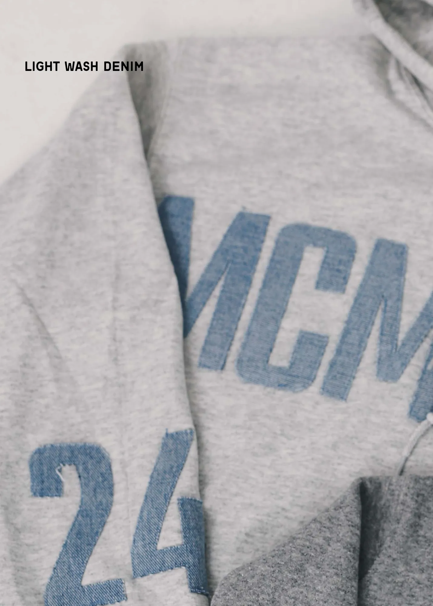 Custom Adult Denim Name/Number Patchwork Sweatshirt