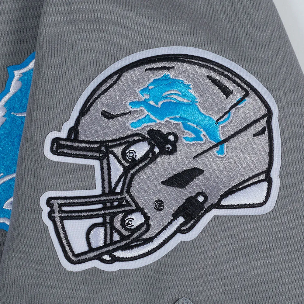 DETROIT LIONS AIDAN HUTCHINSON #97 CLASSIC MEN'S WARM UP JACKET\ (GRAY)