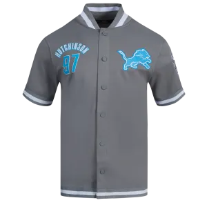 DETROIT LIONS AIDAN HUTCHINSON #97 CLASSIC MEN'S WARM UP JACKET\ (GRAY)