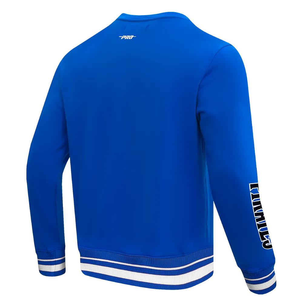 HAMPTON UNIVERSITY CLASSIC MEN'S STACKED LOGO FLEECE CREWNECK (ROYAL BLUE)