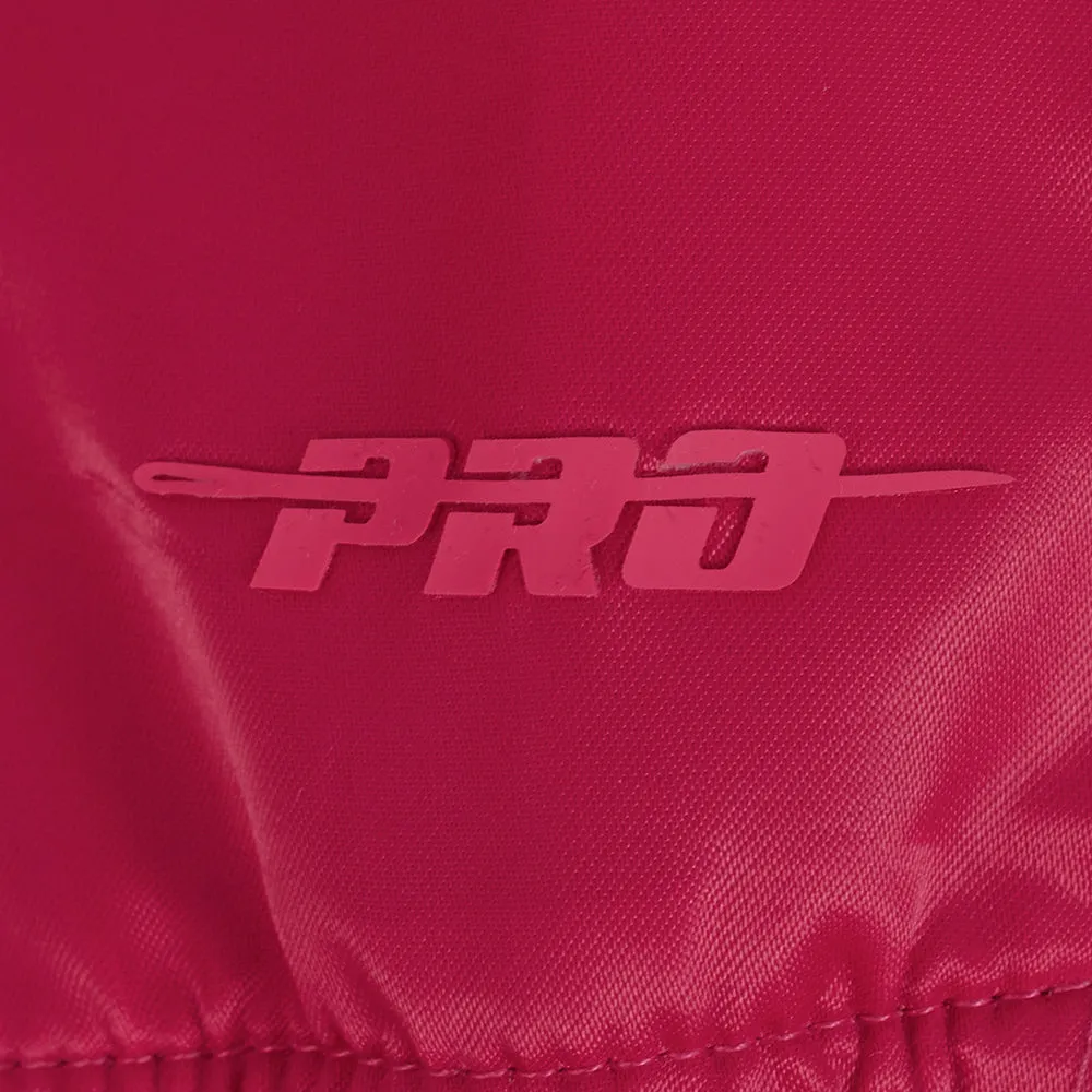 HOUSTON TEXANS CLASSIC TRIPLE PINK WOMEN'S SATIN JACKET (BEETROOT PURPLE)