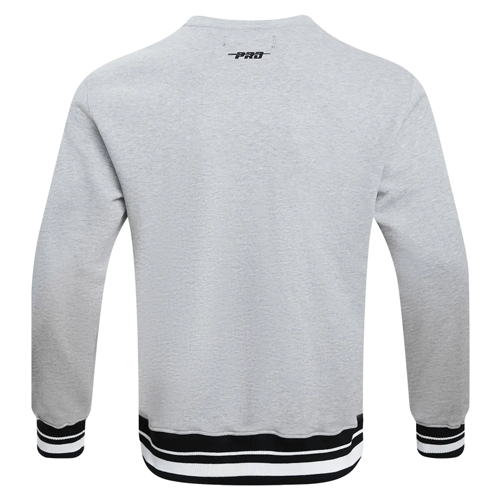 KENTUCKY STATE UNIVERSITY CLASSIC STACKED LOGO FLEECE CREWNECK (HEATHER GRAY/BLACK)