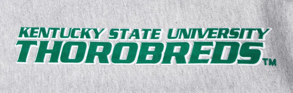 KENTUCKY STATE UNIVERSITY CLASSIC STACKED LOGO FLEECE CREWNECK (HEATHER GRAY/BLACK)