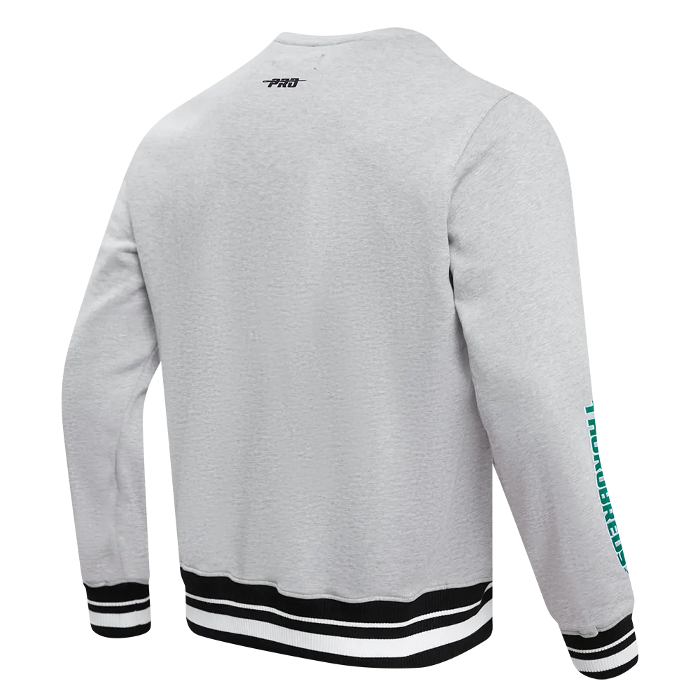 KENTUCKY STATE UNIVERSITY CLASSIC STACKED LOGO FLEECE CREWNECK (HEATHER GRAY/BLACK)