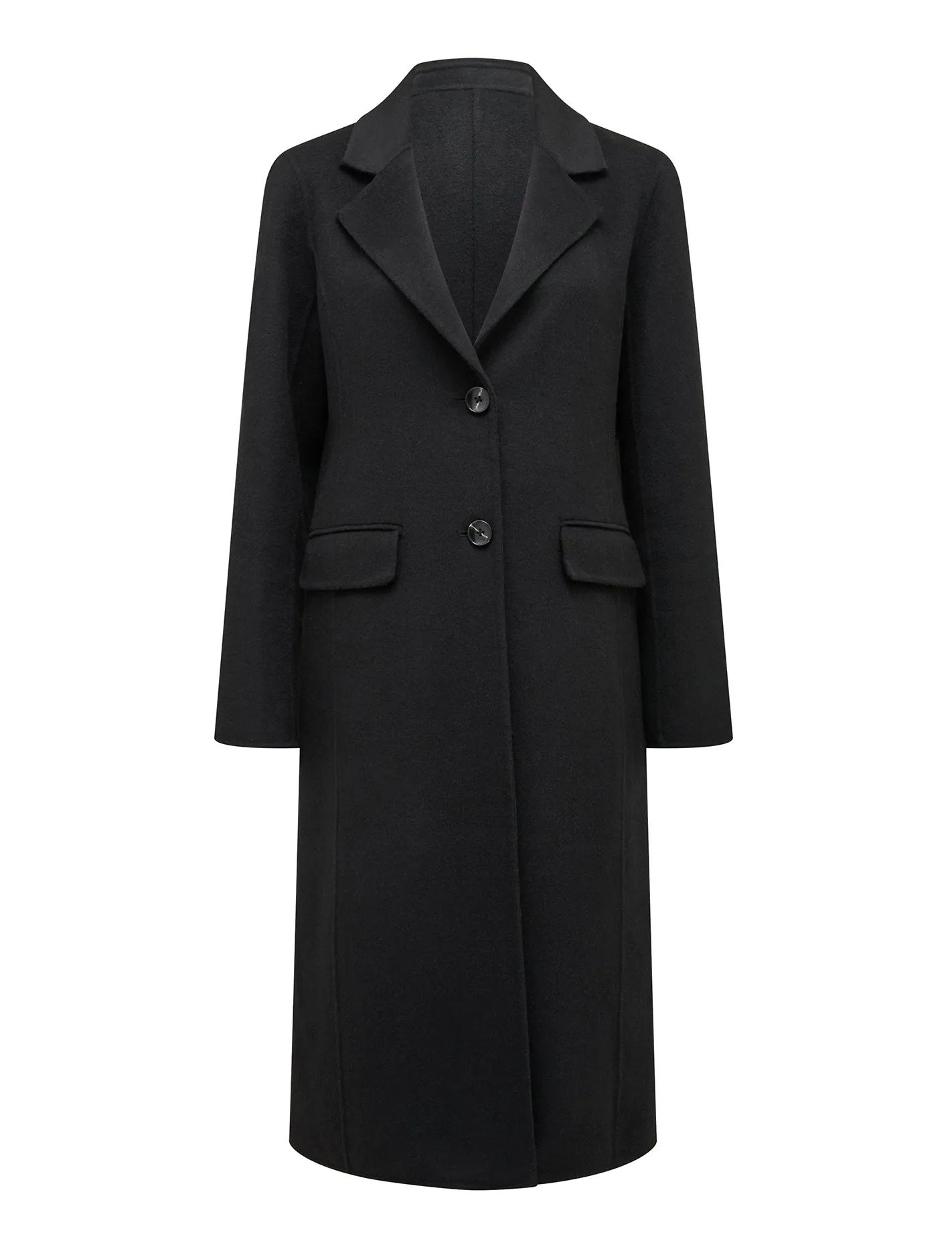 Leanna Felled Single Breasted Coat