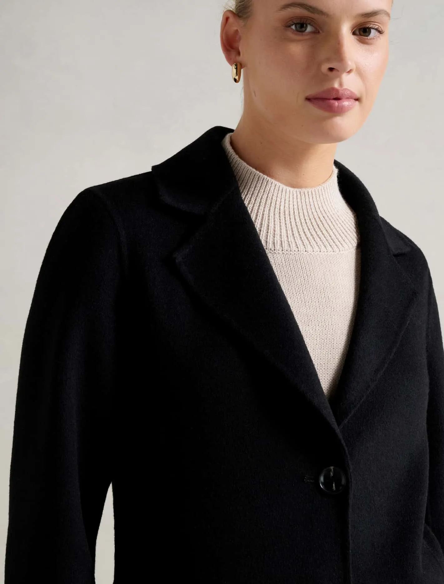Leanna Felled Single Breasted Coat