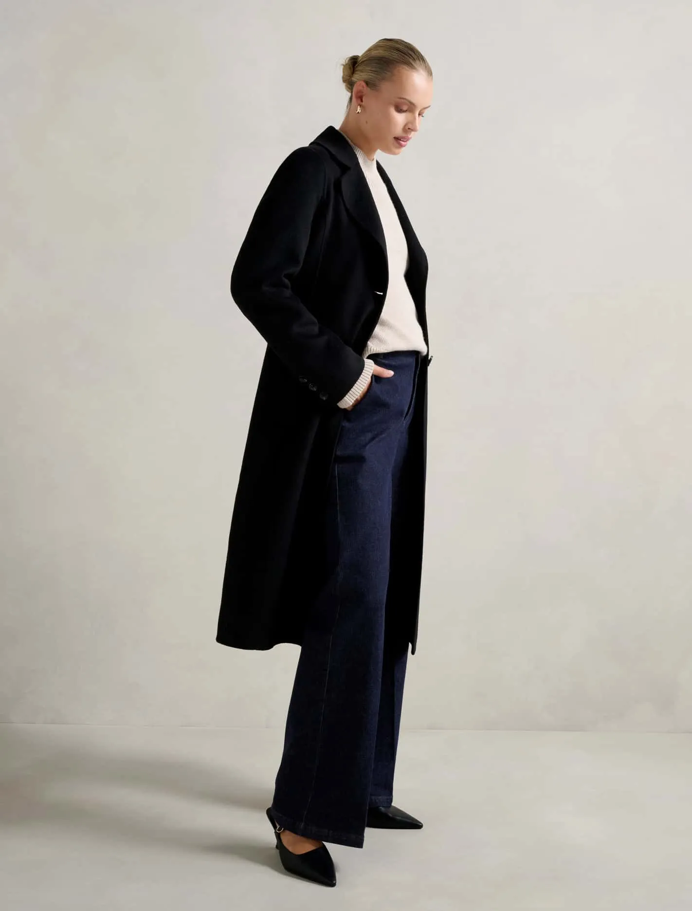 Leanna Felled Single Breasted Coat