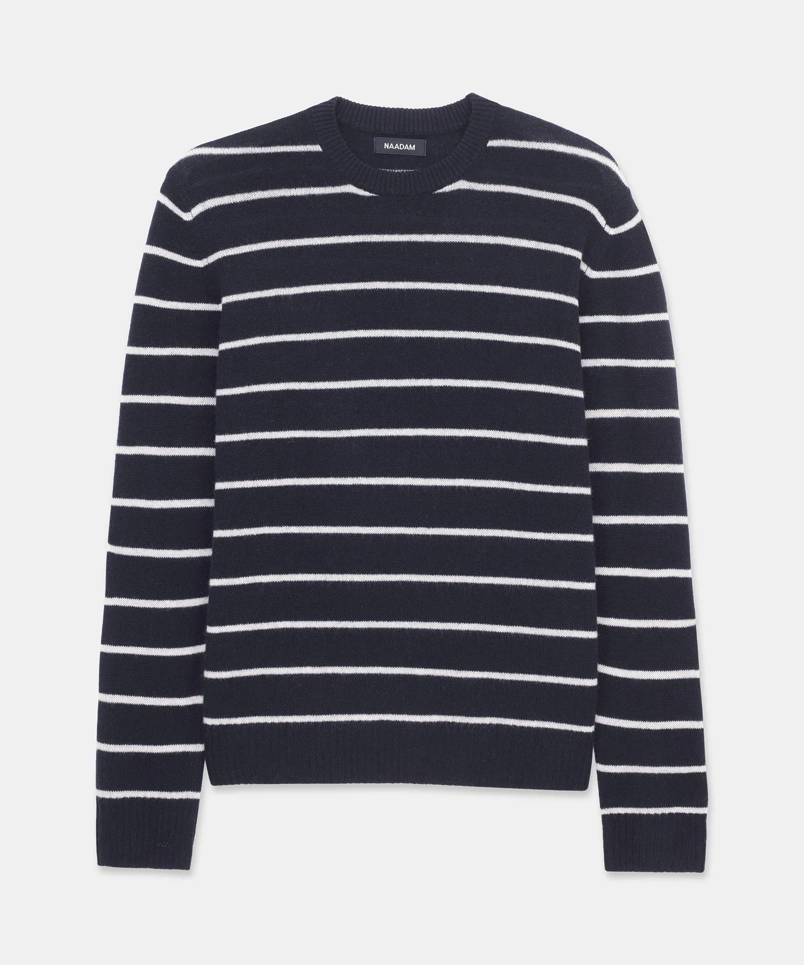 Lightweight Cashmere Striped Crewneck
