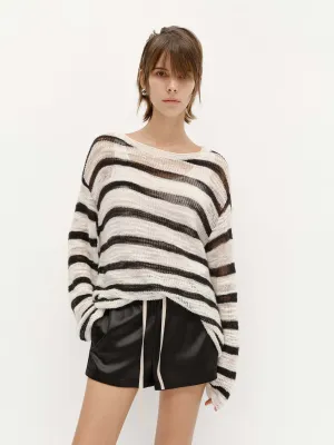 Lightweight Stripe Knit Sweater