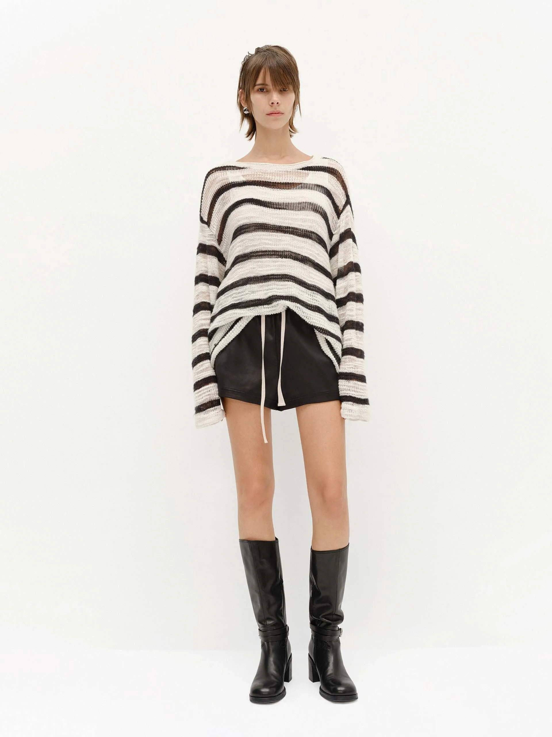Lightweight Stripe Knit Sweater