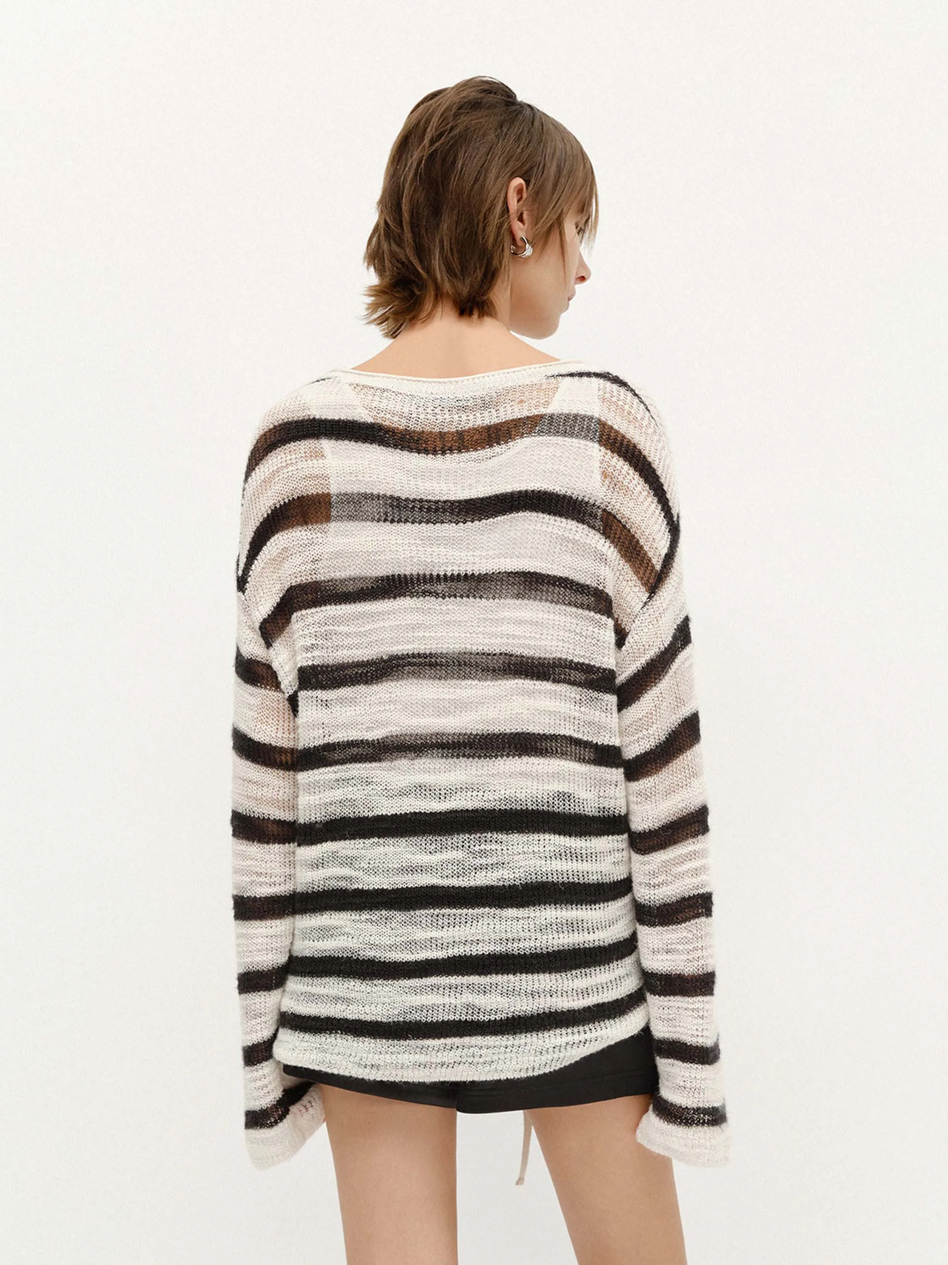 Lightweight Stripe Knit Sweater