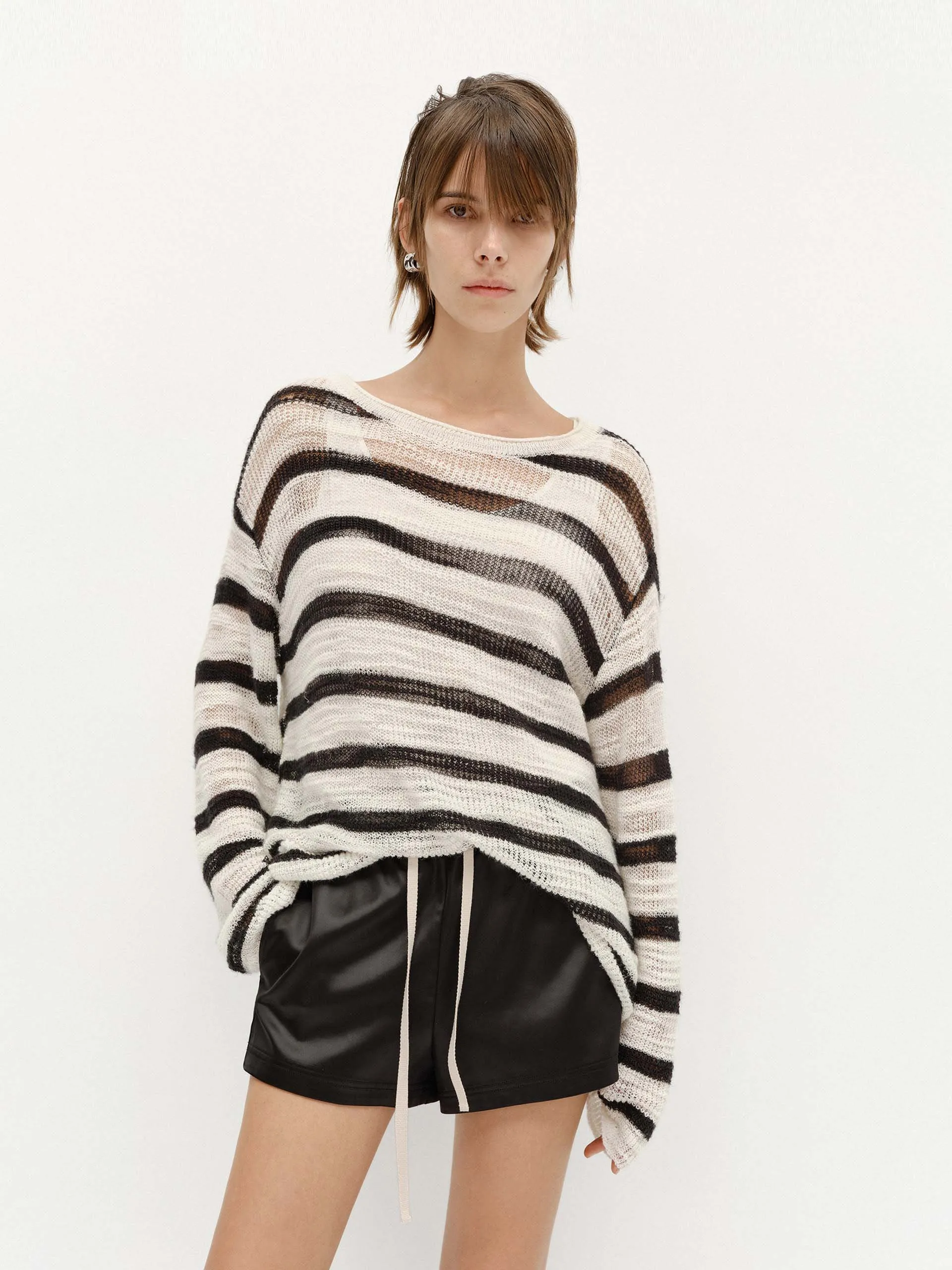 Lightweight Stripe Knit Sweater