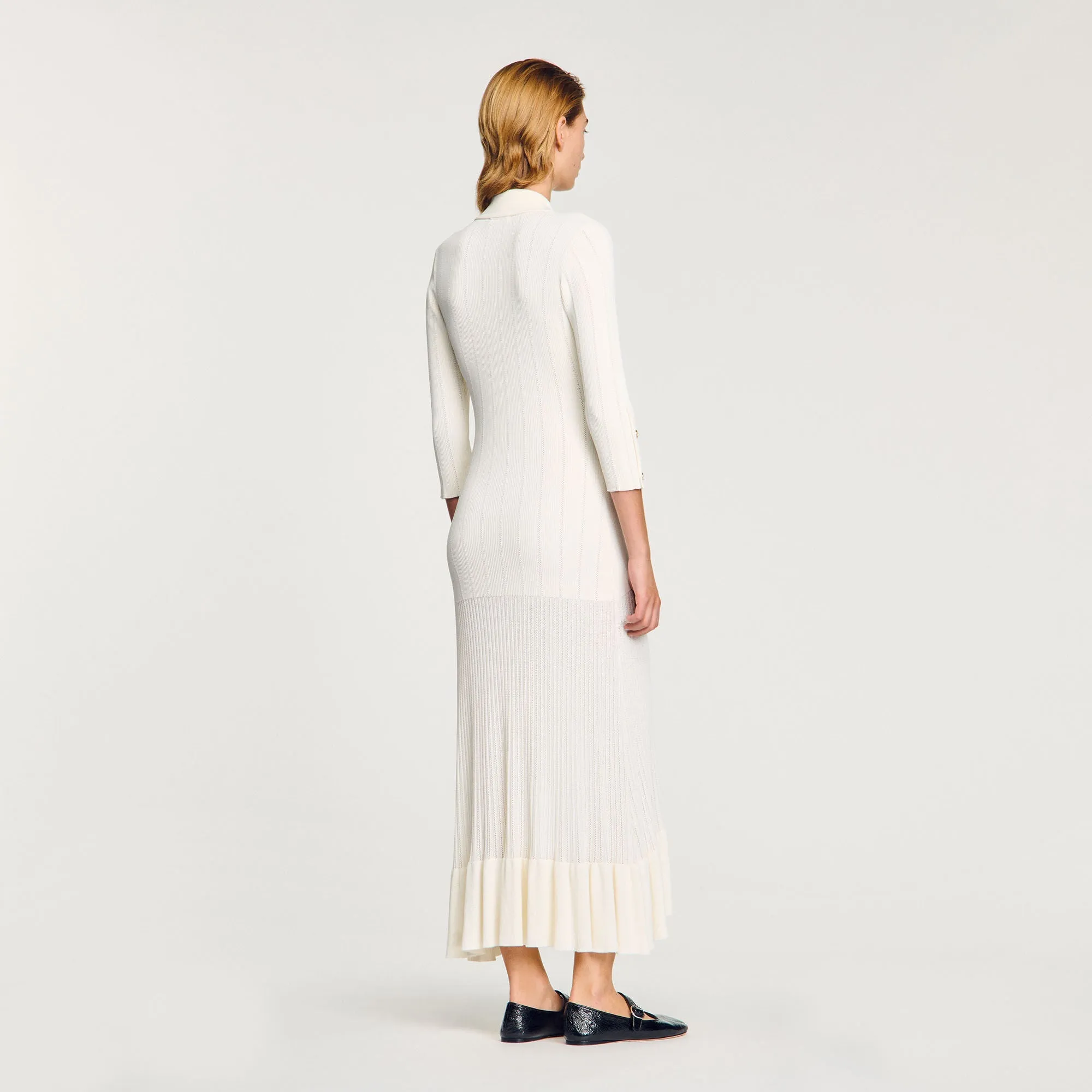 Olympe Knit Maxi Dress Ecru