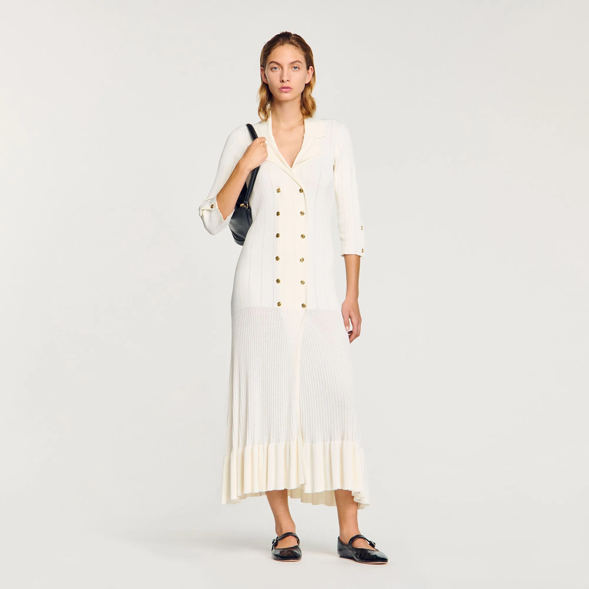 Olympe Knit Maxi Dress Ecru