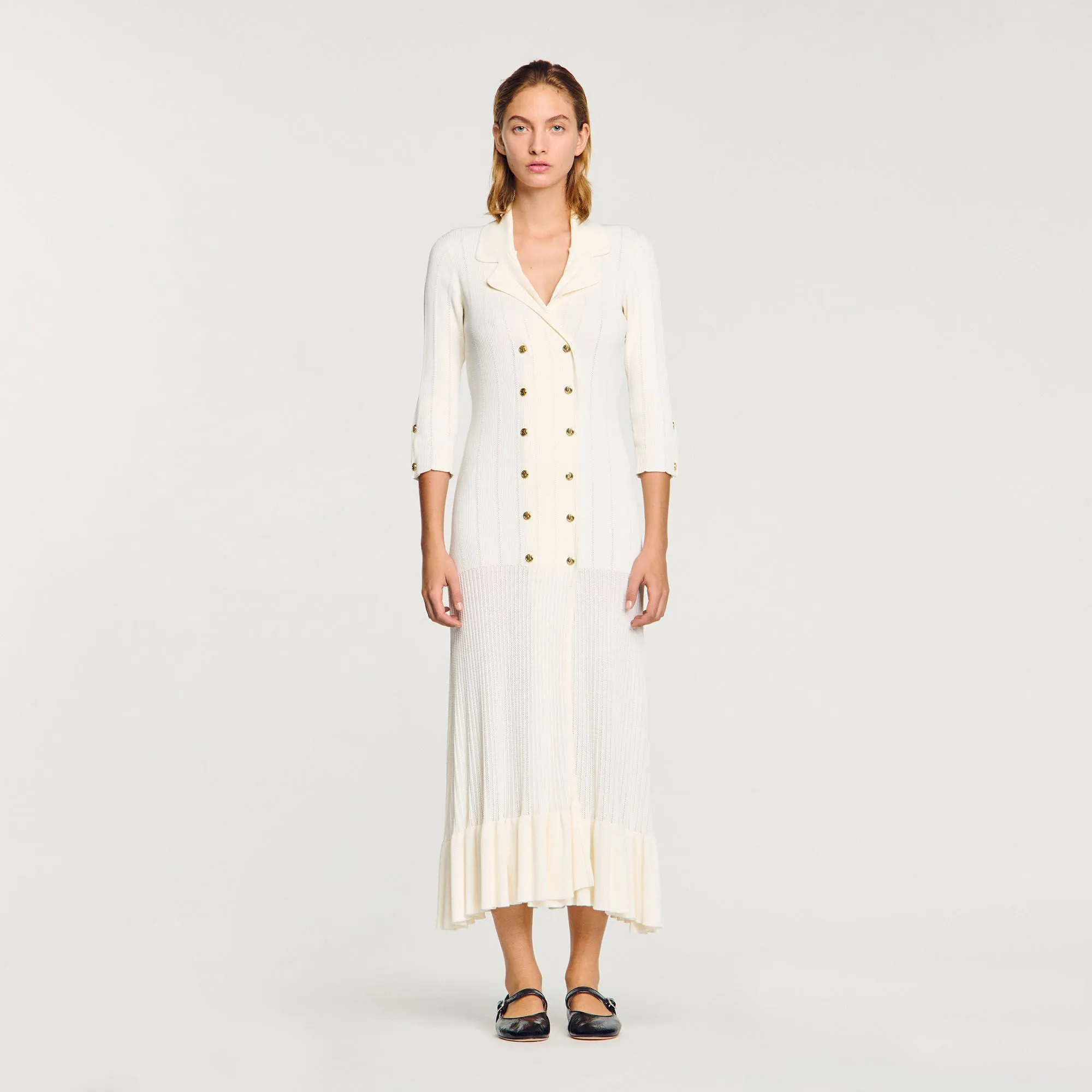 Olympe Knit Maxi Dress Ecru