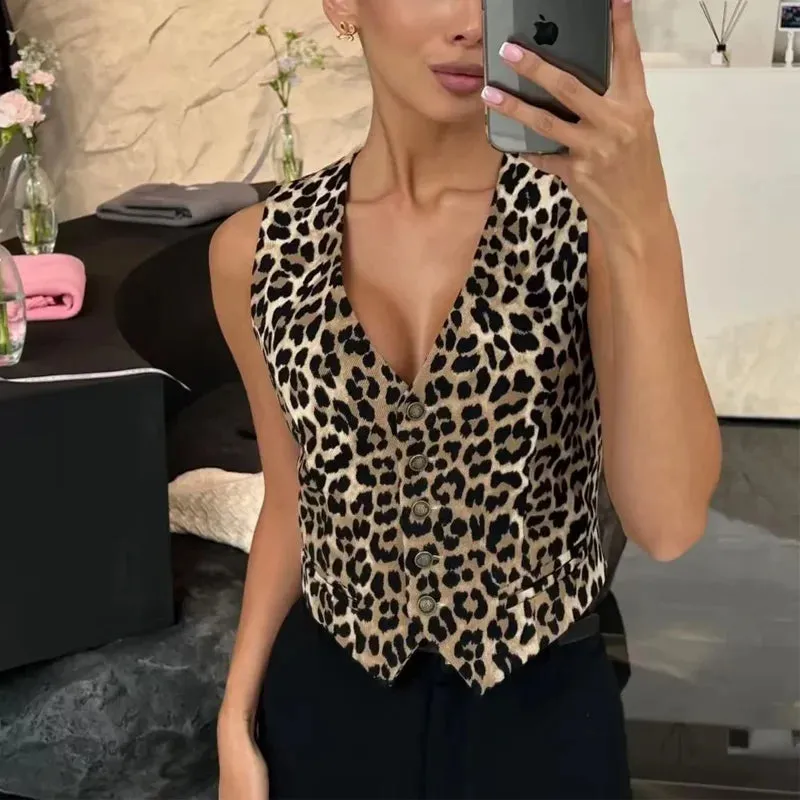 Savanna Luxe Leopard Vest