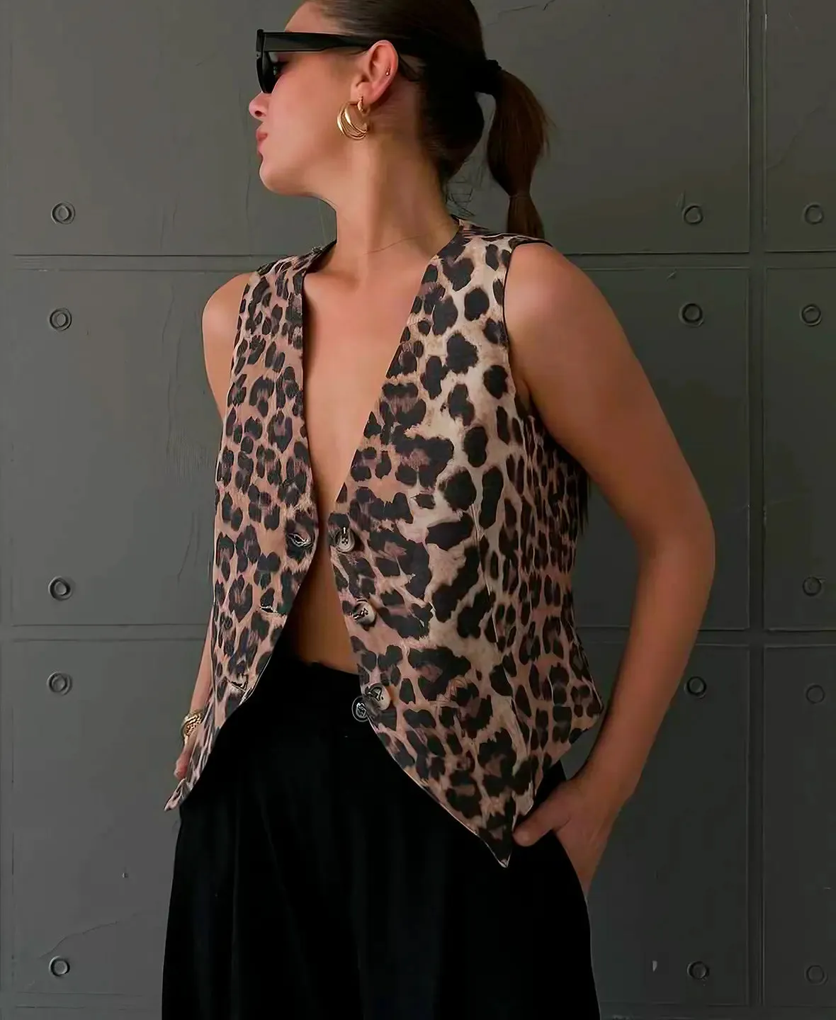 Savanna Luxe Leopard Vest