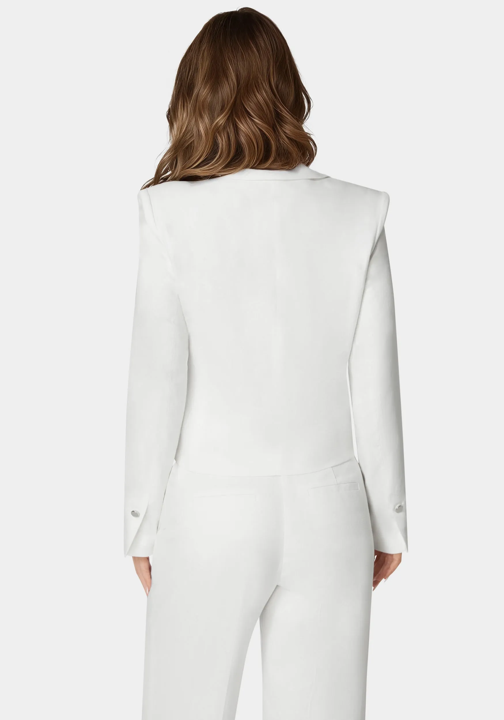 Tailored Stretch Linen Blazer